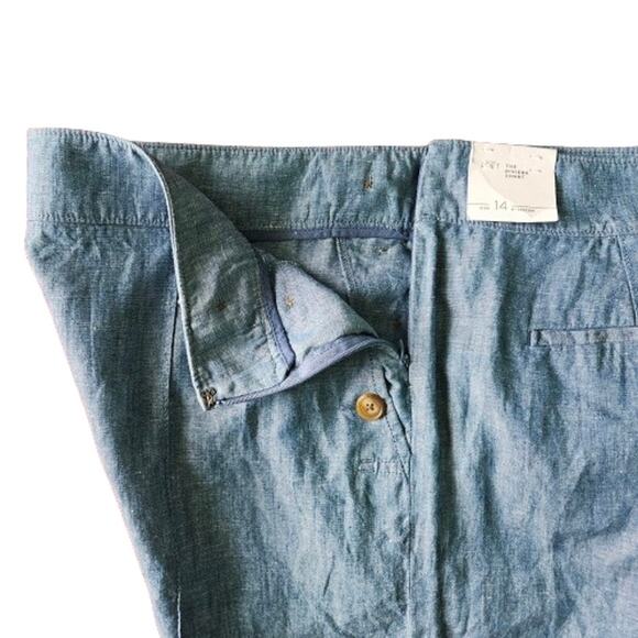 LOFT Riviera 4 Inch Shorts in Chambray - Picture 5 of 8
